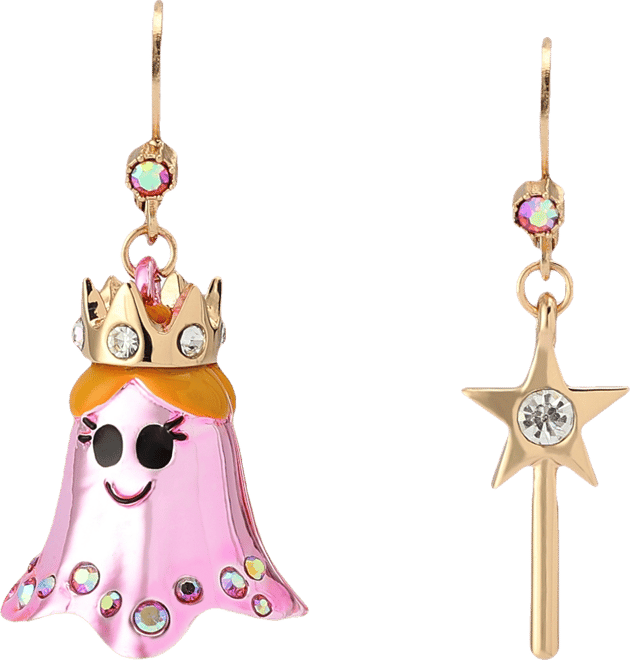 Faux Stone Halloween Princess Wand Mismatch Earrings