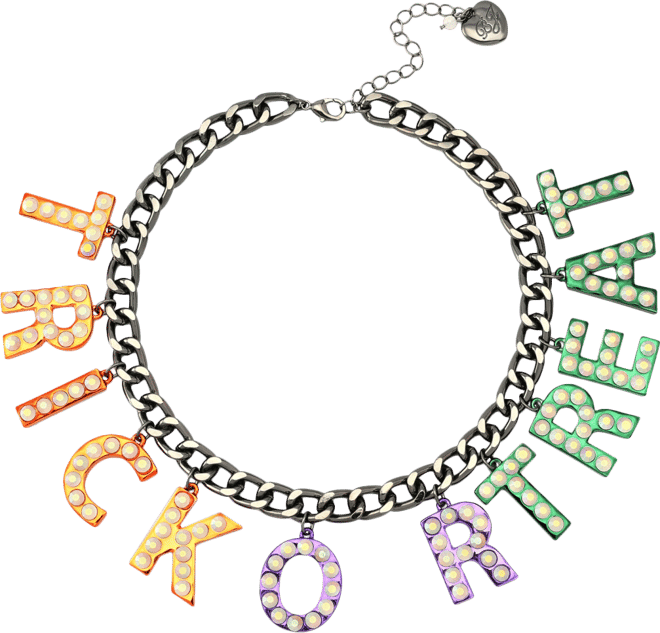 Betsey Johnson Faux Stone Halloween Trick or Treat Statement
