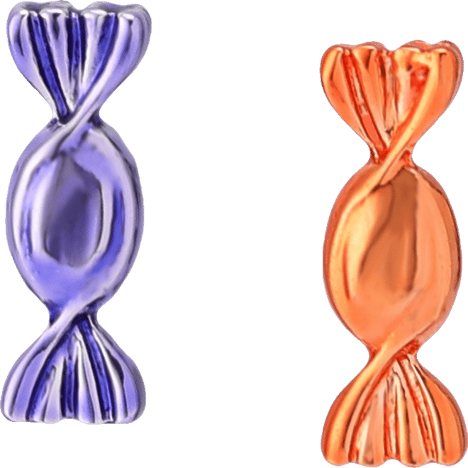 Multi-Colored Candy Mismatch Stud Earrings