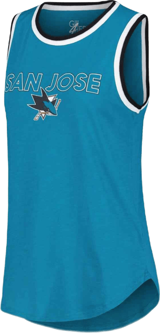 Women's Teal San Jose Sharks Strategy Tank Top