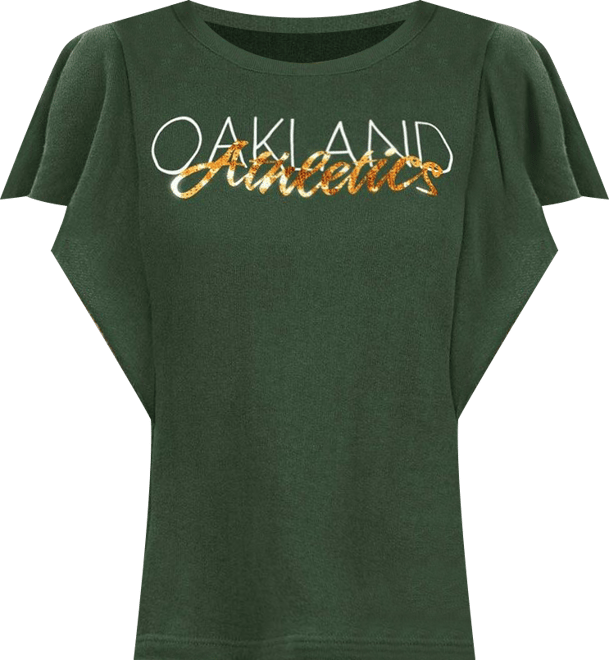 Women's Green Oakland Athletics Crowd Wave T-Shirt