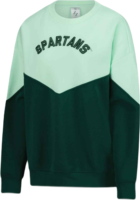 Women's Mint Michigan State Spartans Bestie Oversized Pullover Sweatshirt