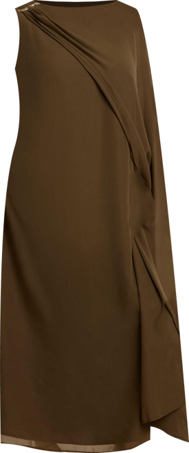 Women's Plus Size Hardware Detail Cape Maxi Dress