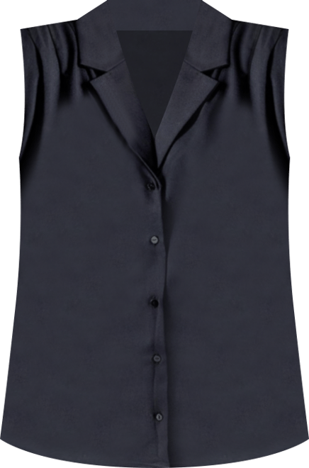 Women's Pleated Sleeveless shirt top