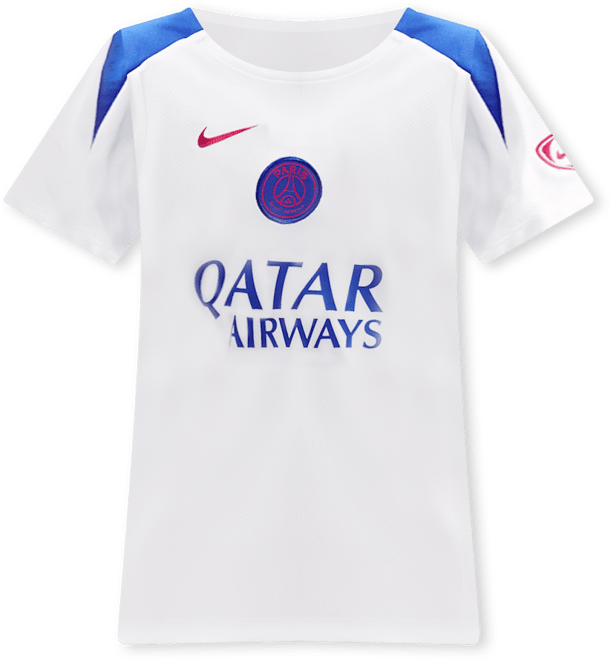 PSG alternativa Strike Playera de fútbol de tejido Knit Nike Dri-FIT Total 90 para niños talla grande