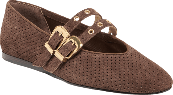 Women's Baylee Grommet Double Strap Mary Jane Flats