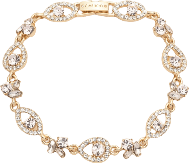 Givenchy Gold Tone Crystal Flex Line Bracelet | Dillard's