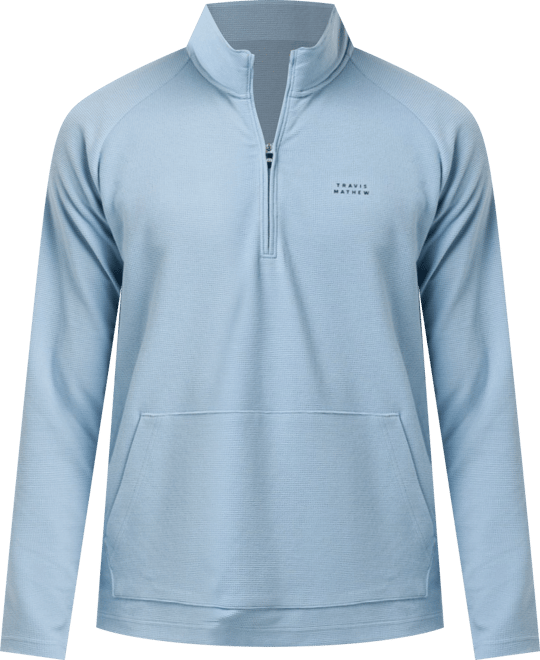 TravisMathew Performance Waffle Quarter Zip Golf Pullover - Carl's