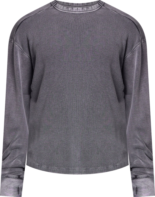 Washed Thermal L/S Tee - Washed Black | mnml