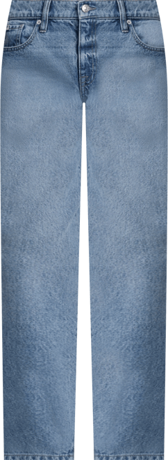 Women's Mid-Rise Relaxed Straight-Leg Cotton Jeans