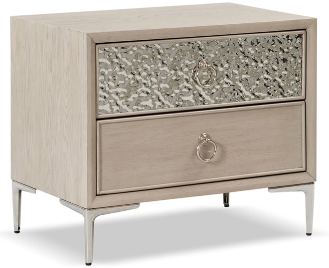 Fable 24" Solid Wood 2-Drawer Nightstand with Usb Port