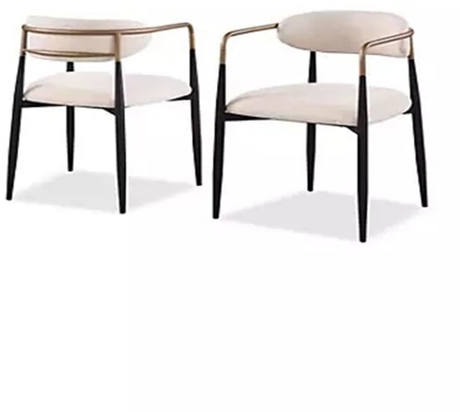 2-Pc. Darcy Metal Upholstered Dining Chair Set