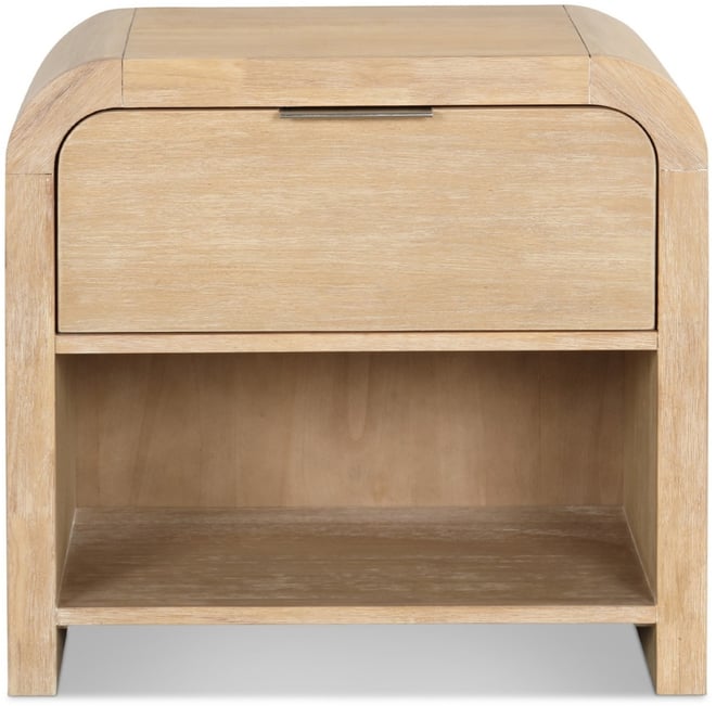 Elowyn 27" Solid Wood 1-Drawer Nightstand with Shelf