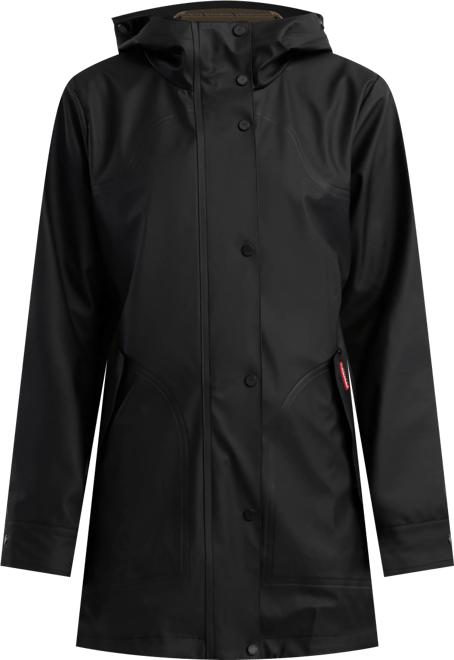 Women's Hooded Rubberized Waterproof Rain Coat