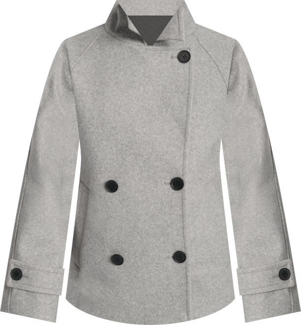 Women's Short Double Breasted Collared Coat