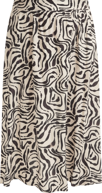 June + Vie Women's Plus Size Pull-On Flowy Maxi Skirt