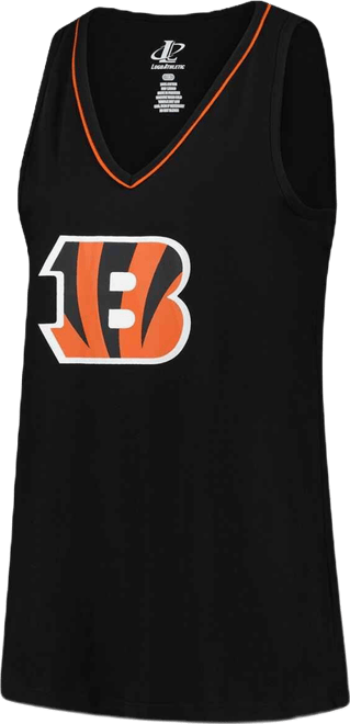 Women's Black Cincinnati Bengals Plus Size Stellar Win V-Neck Tank Top