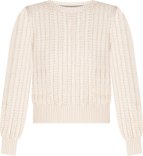 Women's Organic Peasant Sleeve Cable Sweater