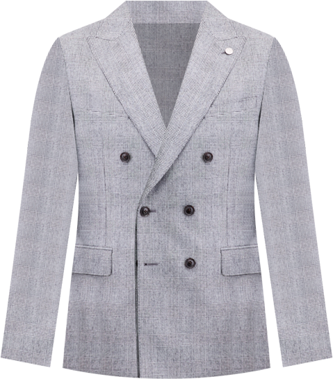 Ted by  Men's Modern-Fit Black & White Wool-Blend Double-Breasted Suit Separate Jacket