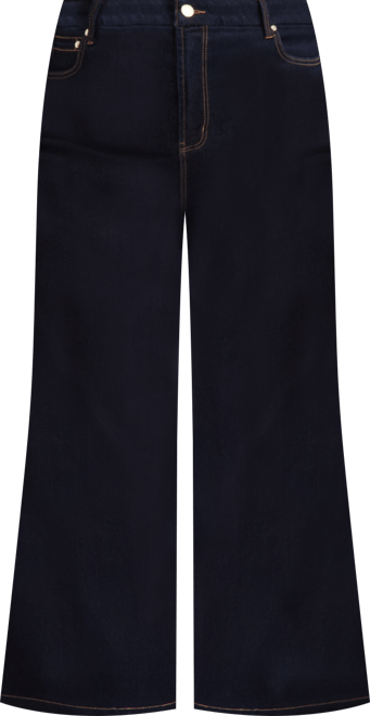 Trendy Plus Size High-Rise Wide-Leg Jeans, Exclusively at Macy's