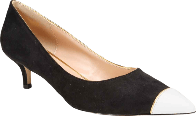 Women's Jacey Luxurious Pointed-Toe Kitten Heel Pumps