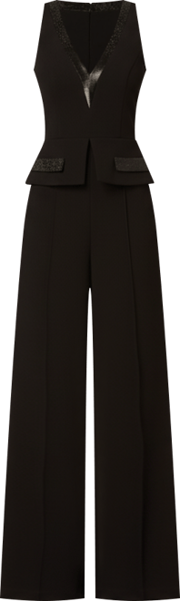 Women's Embellished Wide-Leg Peplum Jumpsuit