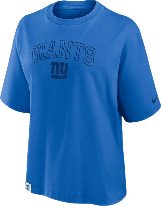 Women's Royal New York Giants Glory Arch Boxy T-Shirt