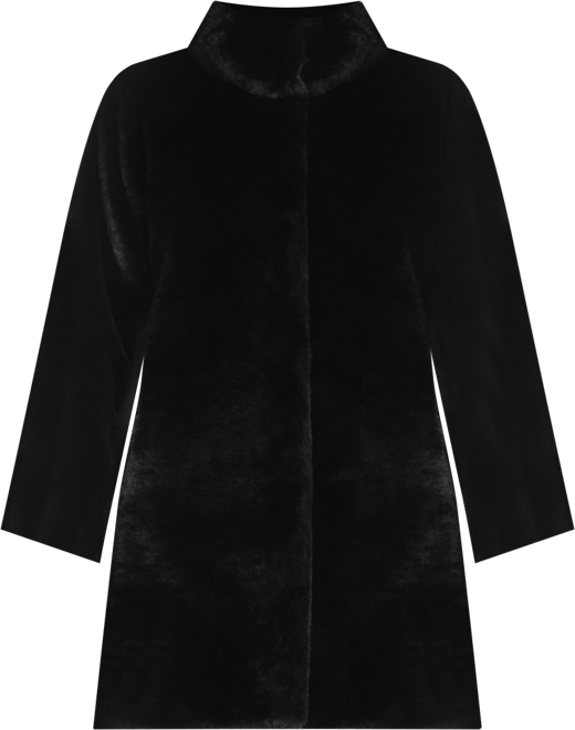 Women's Collared Faux-Fur Coat