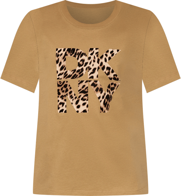 Women's Stacked Animal Print Crew Neck T-shirt