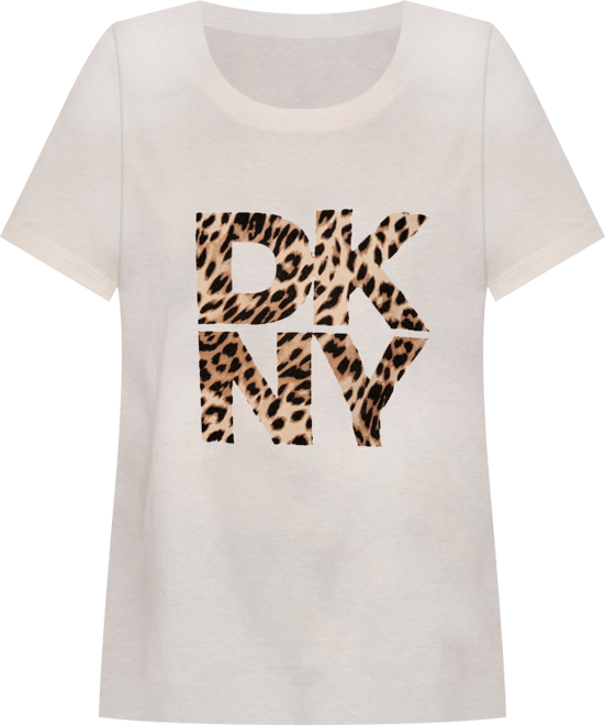 Women's Stacked Animal Print Crew Neck T-shirt