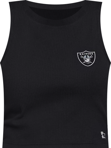 Women's Black Las Vegas Raiders Show Up Cropped Tank Top