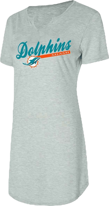 Women's Gray Miami Dolphins Petition Knit Nightshirt