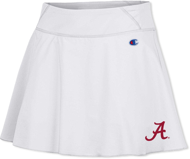 Women's White Alabama Crimson Tide Tailgate Soft Touch Skort