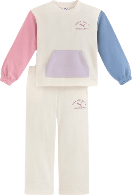 PUMA Matching Sets Toddlers' Fleece Sweatshirt and Wide Leg Pants