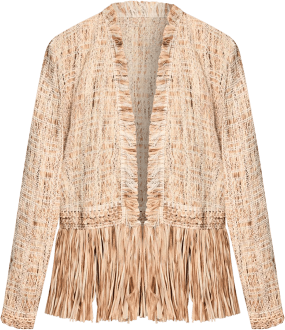 NIC+ZOE Cork Fringe Knit Jacket | Bloomingdale's