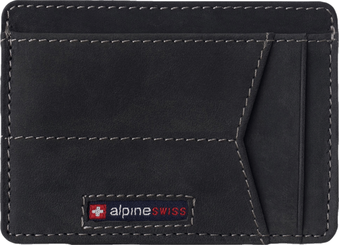 Men's Men Rfid Safe Minimalist Front Pocket Wallet Leather Thin Card Case