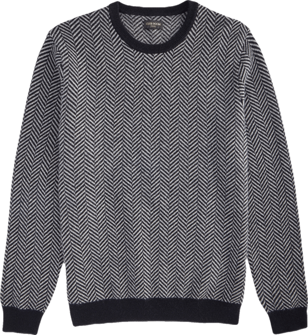 Men's Regular-Fit Herringbone 100% Cashmere Sweater, Macy's Exclusive