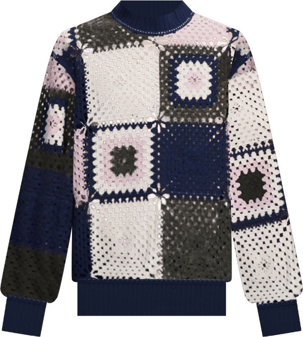 Men's Crochet patch sweatshirt