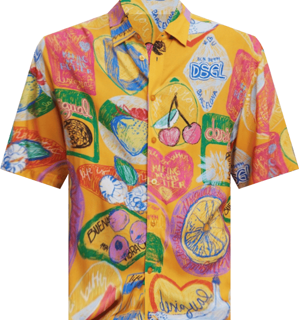 Men's Short-sleeve shirt with fruits