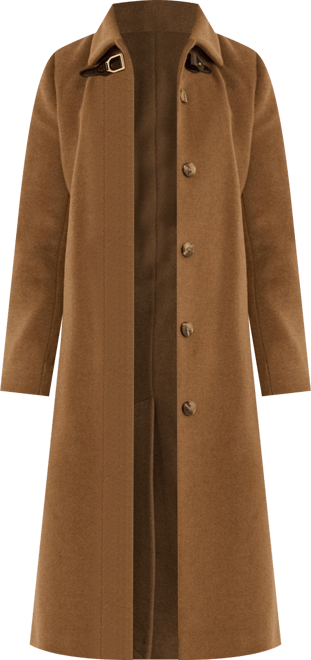 Women's Belted Single-Breasted Wool Coat