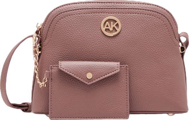 Dome Zip Top Detachable Card Case Crossbody Bag