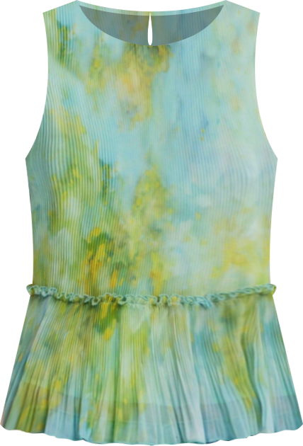 Women's Ruffled pleated blouse