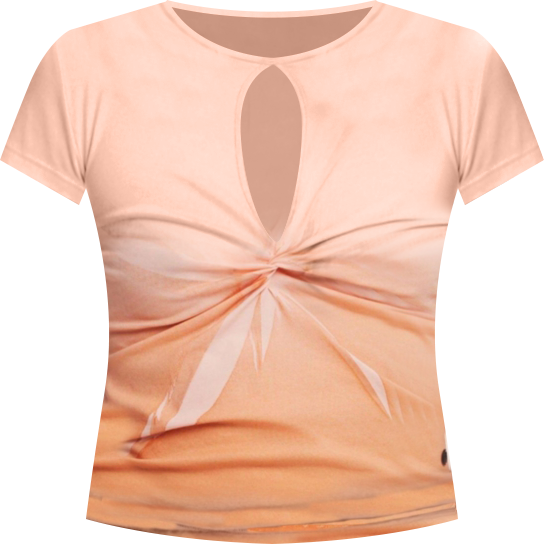 Women's Short-sleeve T-shirt with opening