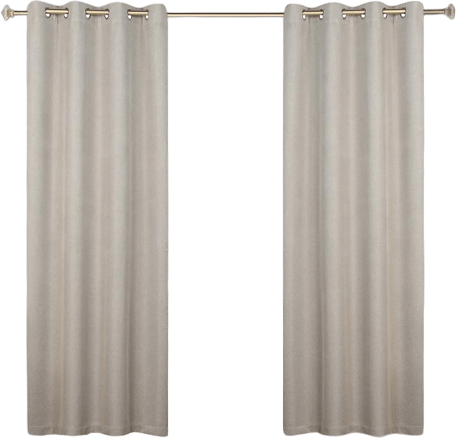Nyan 100% Blackout Machine Washable Curtains, Set of 2 Panels, 52 X 96