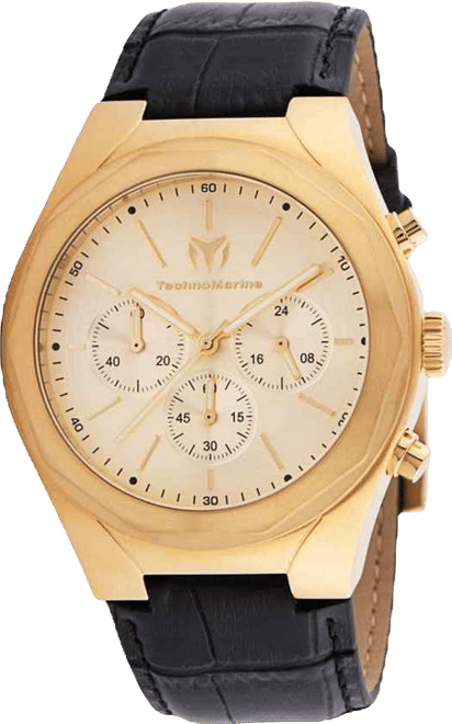 Men's Tm-820011 MoonSun Quartz 3 Hand Gold Dial Watch