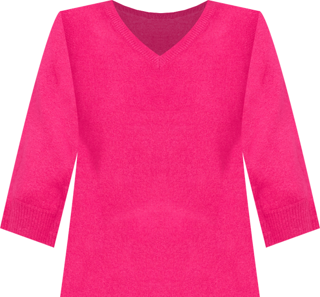 Women's Cozy V-Neck Dolman 3/4-Sleeve Sweater