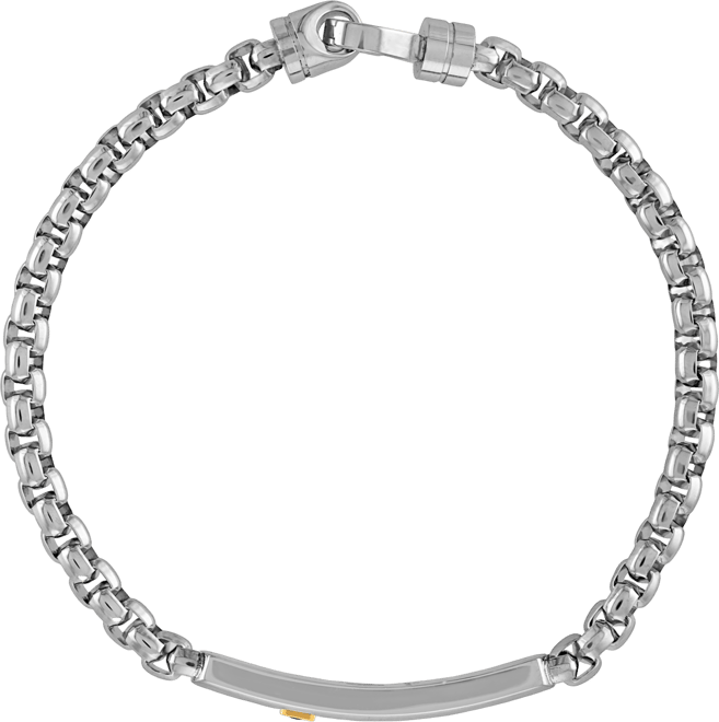 White & Black Diamond Bracelet (1/6 ct. t.w.) in Stainless Steel