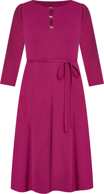 jessica howard petite portrait-collar fit & flare dress Jessica Howard Women's Mixed-Media Fit & Flare Midi Dress - Black