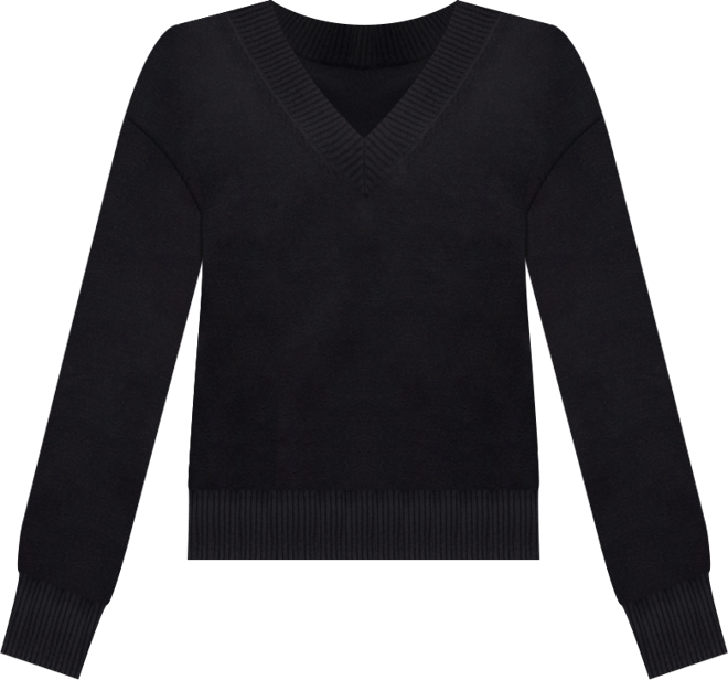Women's Knit Deep V-Neck Sweater