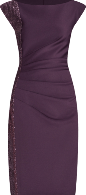 Women's Boat Neck Midi Dress